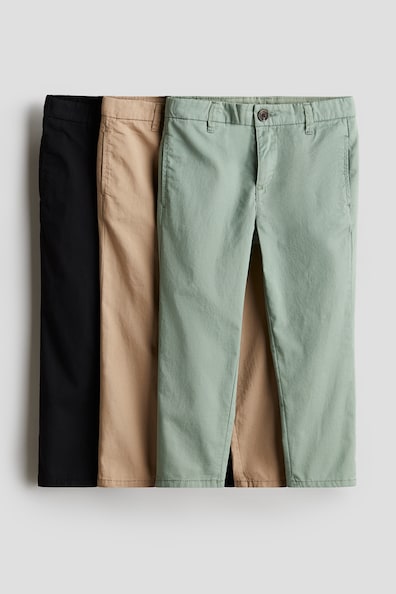 3-pack Cotton Twill Chinos